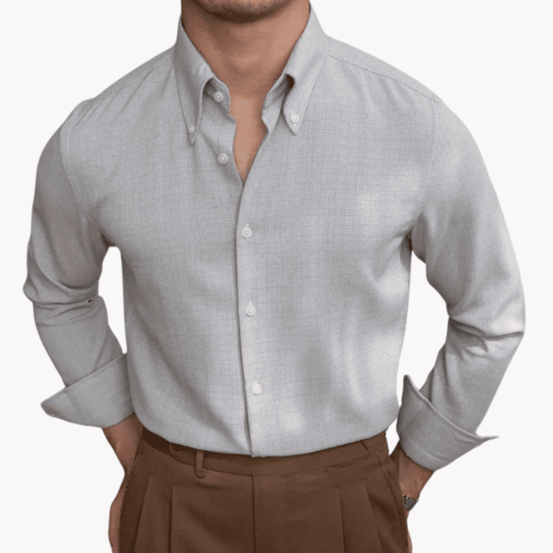 Men’s Selvedge Button-Down Shirt – Vintage Loom Classic with Soft Durable Weave