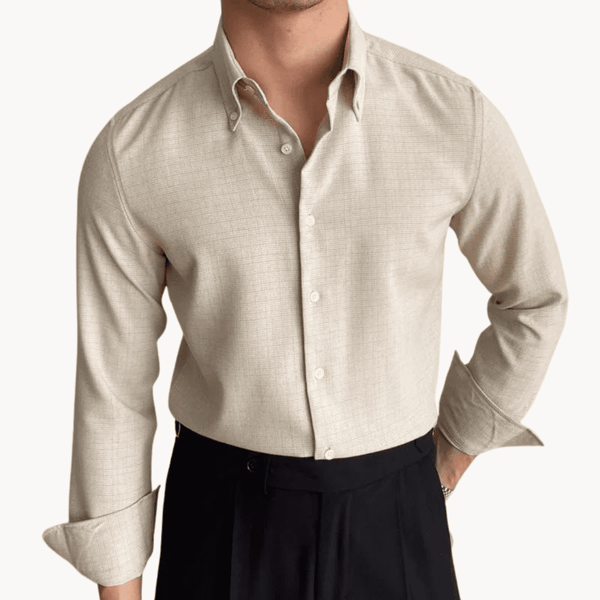 Men’s Selvedge Button-Down Shirt – Vintage Loom Classic with Soft Durable Weave