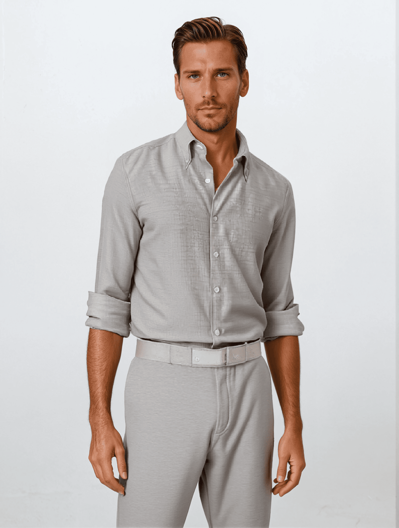 Men’s Selvedge Button-Down Shirt – Vintage Loom Classic with Soft Durable Weave