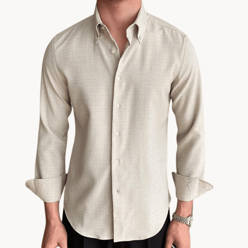 Men’s Selvedge Button-Down Shirt – Vintage Loom Classic with Soft Durable Weave