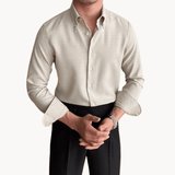 Men’s Selvedge Button-Down Shirt – Vintage Loom Classic with Soft Durable Weave
