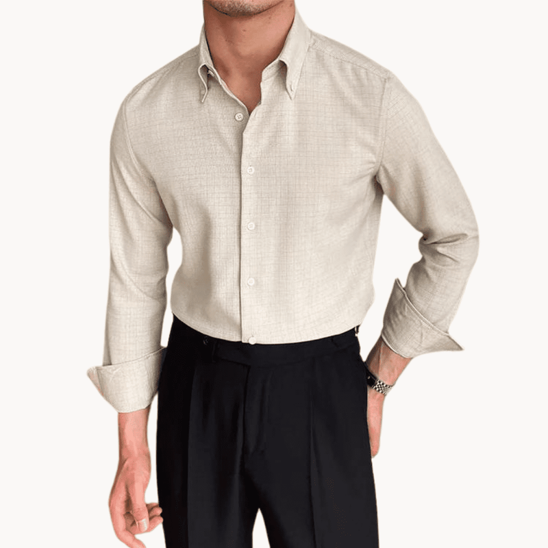 Men’s Selvedge Button-Down Shirt – Vintage Loom Classic with Soft Durable Weave