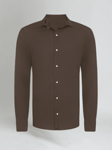 Men’s Lightweight Linen Shirt – Deep Brown, 100% Pure Long-Staple Linen