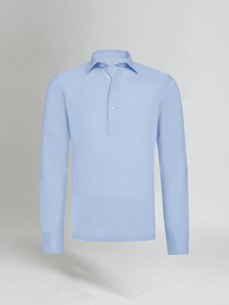 Men’s Classic Linen Pop-Over Shirt – Lightweight Comfort with Refined Style