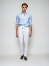 Men’s Classic Linen Pop-Over Shirt – Lightweight Comfort with Refined Style