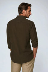 Men’s Lightweight Linen Shirt – Deep Brown, 100% Pure Long-Staple Linen