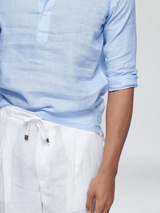 Men’s Classic Linen Pop-Over Shirt – Lightweight Comfort with Refined Style